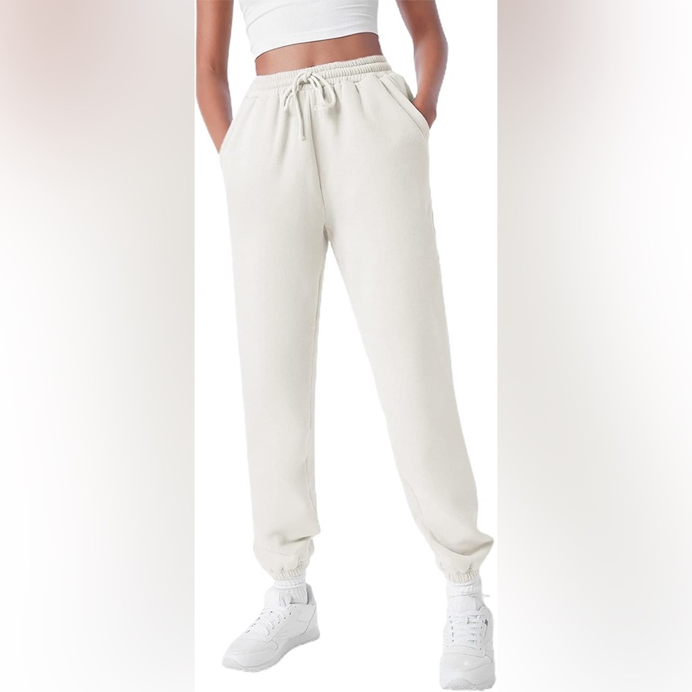 H&M Soft Off White Joggers, Size Small